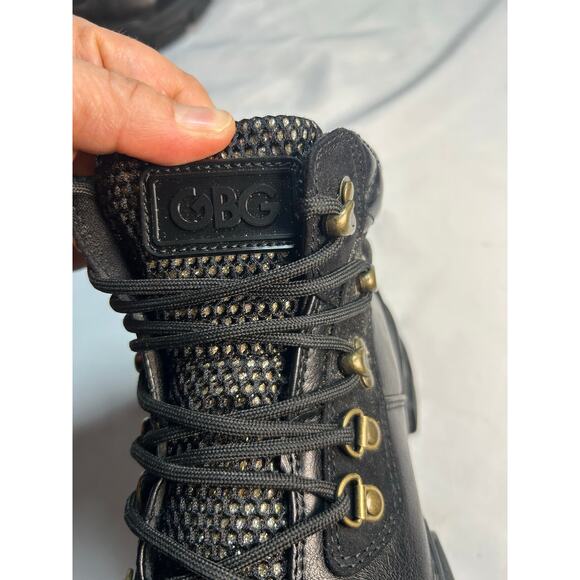 GBG Womens Guess Los Angeles Kik combat boots black size 7M new - Picture 3 of 8